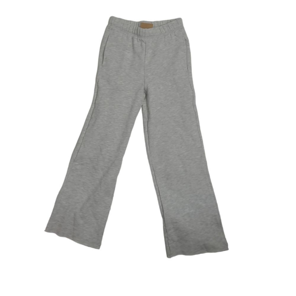 NEW Happy Nation gray wide leg pull‎ on sweatpants with pockets S 7/8